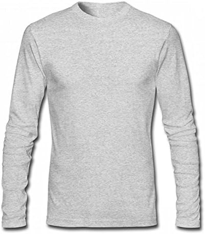 Uanwuquha Thai Dancer Silhouette Custom Men's Blank Long Sleeve T-Shirt Size XL Color Gray
