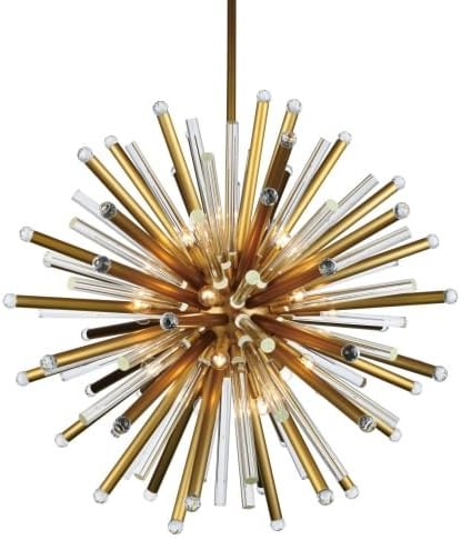 Elegant Lighting 1141G36 Maxwell 21 Light 36" Wide Sputnik Chandelier From the U, Burnished Brass