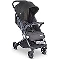 Joovy Kooper Lightweight Baby Stroller Featuring Removable, Swing-Open Tray, Big Wheels, Reclining Seat with Footrest, Extra-Large Retractable Canopy, and Compact Fold (Forged Iron)