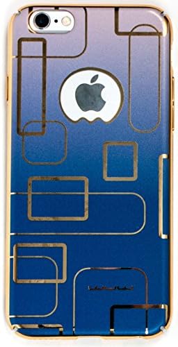 IPhone 6/6S Case, YogaCase MetalLuxe Luxury Design Metal iPhone Cover (Blue Circles)