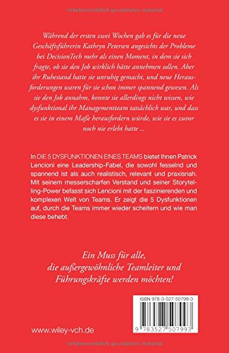 Die 5 Dysfunktionen Eines Teams Amazonde Patrick M - 