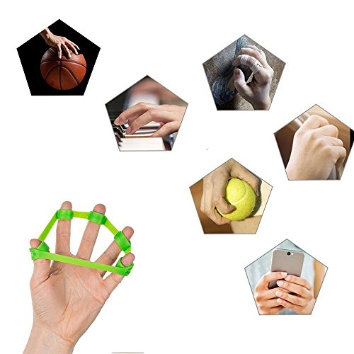 Hand Grip Strengthener Finger Stretcher Strength Trainer for Forearm Exercise/ Guitar Finger Strengtheners/Rock Climbing Grips-6 Set (Finger Hands Stretchers)