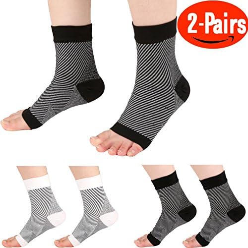 Compression Foot Sleeve for Men &amp; Women Boys Girls, Ankle Sleeve Plantar Fasciitis Pain Relief, Heel Pain, and Treatment for Everyday Use with Arch Support by HNTTGG
