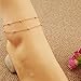 Zealmer Women Delicate Feet Chain Jewelry Anklet Bracelet Beads Gold Color
