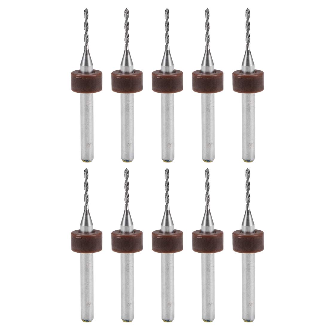 sourcing map PCB Drill Bits 1.1mm Tungsten Carbide Rotary Tool Jewelry CNC Engraving Print Circuit Board Micro Drill Bits 1/8 Inch Shank 10 Pcs