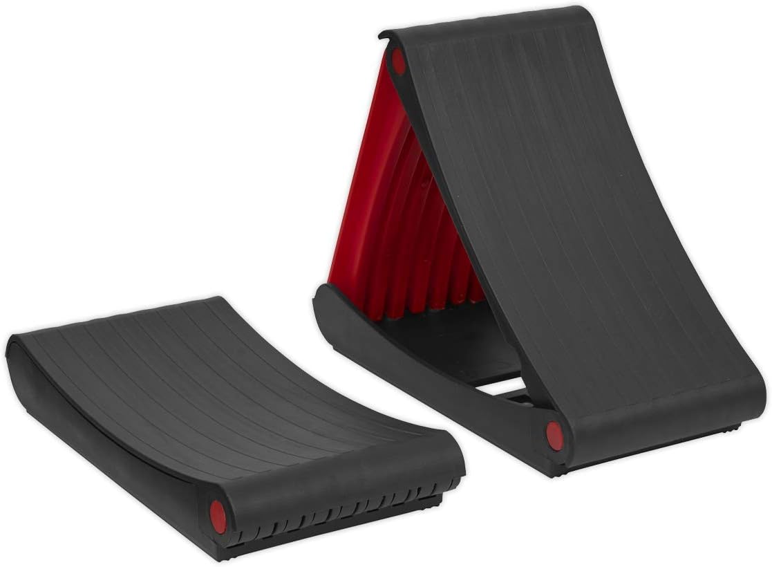 Sealey WCF01 Folding Wheel Chocks - Pair, Multi-Colour - Image 4