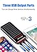 Solar Charger 25000mAh Power Bank Portable Charger Battery Pack with 3 Outputs & 2 Inputs Huge Capacity Backup Battery Compatible Smartphone,Tablet and More