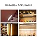 VIBELITE LED Motion Sensor Light Bar 9 LED Light Wall Mount or Surface Mount Closet Under Cabinet Light Step Light Vanity Bedroom Bathroom Hallway Stairway