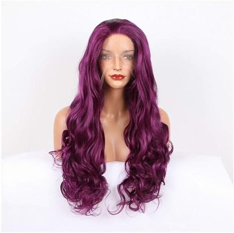 Amazon Co Jp Xuxuwa 小顔効果 女性 姫カット 原宿系 姫髪 デイリーコスロングカーリーヘアビッグウェーブパープルビッグボリューム耐熱髪 色 パープル 自然 医療用 小顔効果 ロング フルウィッグ 服 ファッション小物