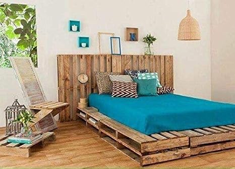 Pine Pillar Pallet Furniture Bedroom Set For Home Decor