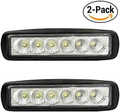 Led Light Bars for Truck 36w(18w×2) Waterproof Led Spotlights Offroad Driving Led Bar Lights 6500K 2700LM Extremely Bright Led Fog Lights for 4X4 UTV Jeep Cabin Boat Ship SUV ATV Deck Mining,2PCS