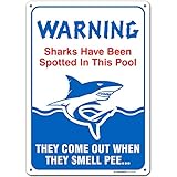 Funny Swimming Pool Rules No Peeing Sign, Made Out of .040 Rust-Free Aluminum, Indoor/Outdoor Use, UV Protected and Fade-Resistant, 10