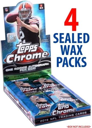 Fanatics Authentic 2014 Topps Chrome Football Factory Sealed 4 Pack Lot