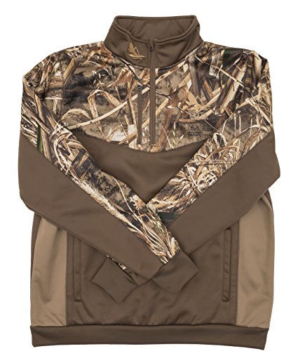 Alps Outdoorz Delta Waterfowl Quarter Zip Top, Brown/Camo, X-Large