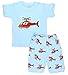 Elowel Little Boys Shorts"Helicopter" 2 Piece Pajama Set 100% Cotton (Size12M-8Y)