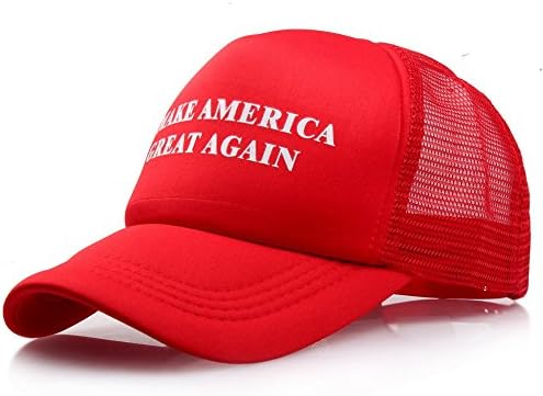 Make America Great Again Baseball Cap Embroidered Hip Hop Adjustable Hat (Mesh Red))