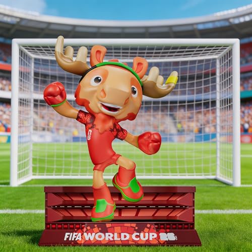 Sanyetral FIFA World Cup 2026 3-Piece Multi-Coloured Mascot Figurines, Includes Clutch, Zayu, Maple, Short B Game (6 cm)
