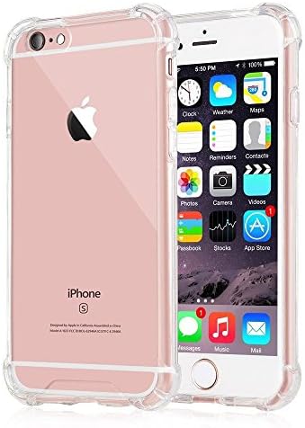 iPhone 6 Plus/6s Plus Case,HOVED Crystal Clear Cover Case [Shock Absorption] with Transparent Hard Plastic Back Plate and Soft TPU Gel Bumper-2018