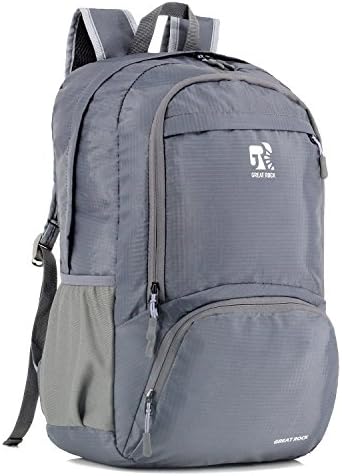 30L Travels Backpack,GREAT ROCK Unisex Large Lightweight Foldable Portable Waterproof Backpack Daypack for Travel Trekking Hiking Cycling Skiing Gym Outdoor Sports