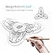 Fidget Hand Spinner Focus Toy by Zhuofu,Lead free Copper Material,Ultra Fast Mute Bearings,Reducing Stress and Relaxation,Great Gift for ADD,ADHD,Anxiety and Autism Adult Children (Rainbow)