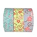 Wrapables Floral Bloom Mini Japanese Washi Masking Tape (Set of 3), 6-10M L x 15mm W