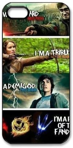 iPhone 5S Case / iPhone 5 Case The Hunger Games Harry Potter Percy Jackson iPhone 5S 5 Case Hard Plastic Back Cover Case by supermalls