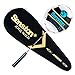 Senston - 2 Player Badminton Racket Set Badminton Racquets with Shuttlecocks - Including 2 Rackets White Yellow