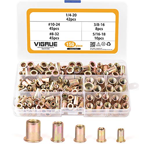 VIGRUE 150pcs #8-32#10-24 1/4