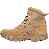 Bonanza Boots Men's Falcon PRO 6" Genuine Premium Leather Tactical Work Boots, Waterproof All-terrain, Lightweight, Slip & Oil Resistant, (Gold, 9.5, US Footwear Size System, Adult, Men, Numeric, Medium, 6)