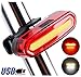 SIGEM Bike Tail Light, Headlight, Ultra Bright & USB Rechargeable, Bicycle Flashing Rear taillight, LED Safety Warning Strobe Head Light, Also for Helmet and Backpack 120 Lumens (Red-White)