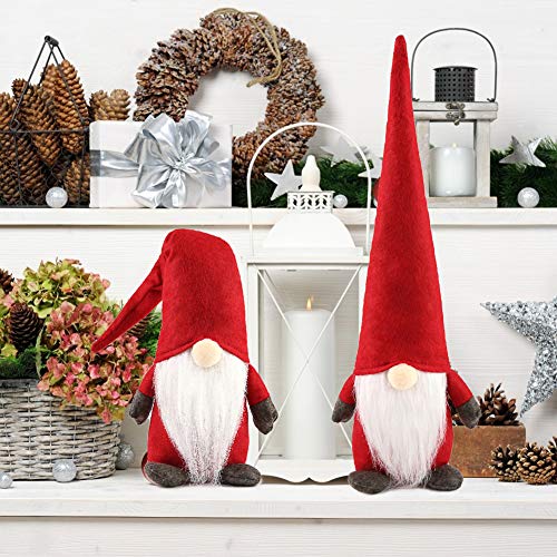 1Tomte Swedish Plush Santa Gnome, Handmade Scandinavian Tomte Santa Scandinavian Gnome for Christmas Santa Decoration Table Decor