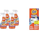 Tide Laundry Stain Remover with Oxi, Rescue Clothes, Upholstery, Carpet and More from Tough Stains 650ml & Washing Machine Cl