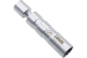 LOGOL 5/8" Swivel Magnetic Spark Plug Socket.3/8" Drive, Enhanced Magnetic Design with Thin Wall Socket ?Cr-V Steel