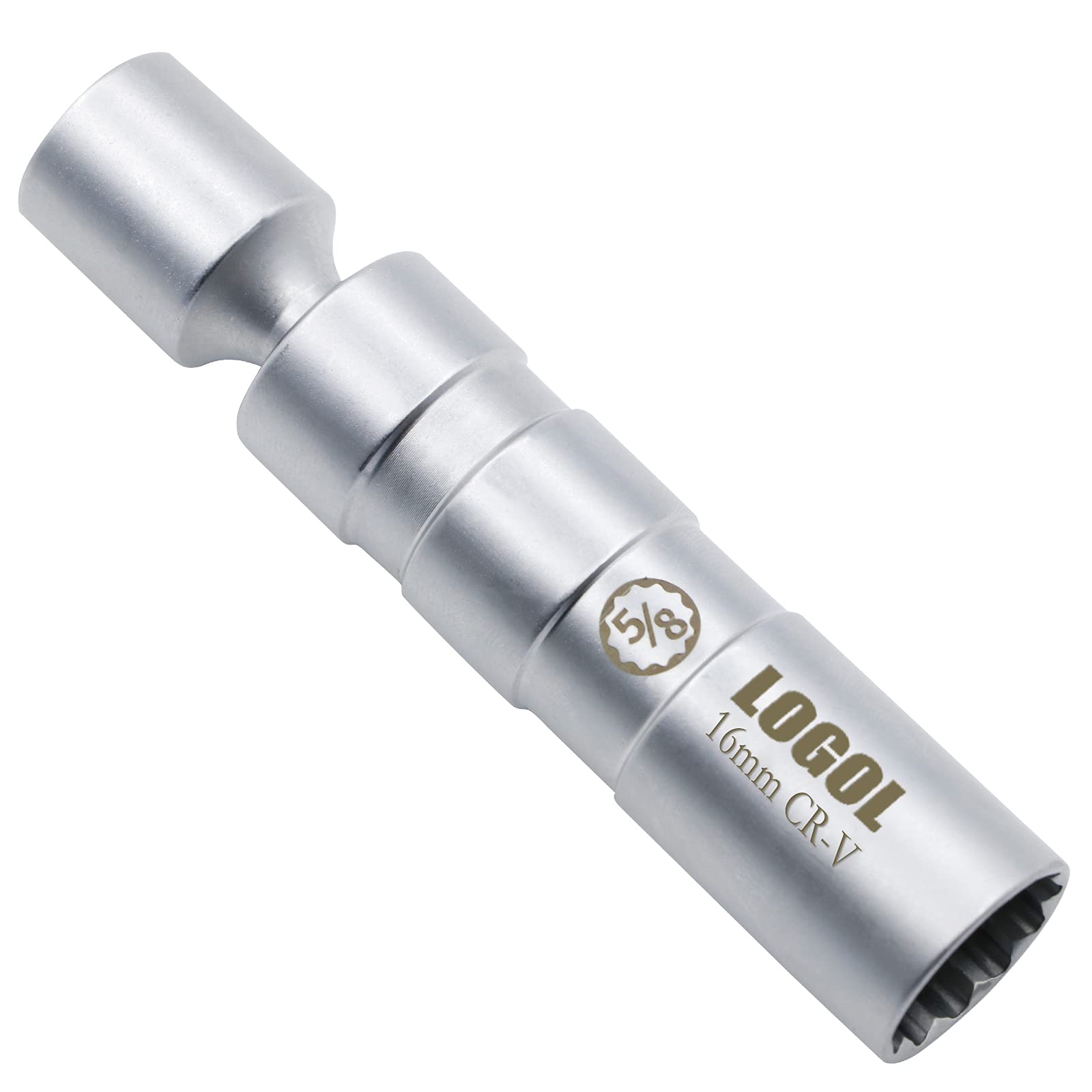 Photo 1 of LOGOL 5/8" Swivel Magnetic Spark Plug Socket.3/8" Drive, Enhanced Magnetic Design with Thin Wall Socket ?Cr-V Steel