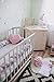 Infant Soft Pad Braided Crib Bumper Knot Pillow Cushion Cradle Decor for Baby Girl and Boy (White-Rose-Grey, 79
