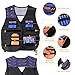 zizwe Kids Tactical Vest Kit for Nerf Guns N-Strike Elite Series with Tactical Mask, Reload Clips, Wrist Band, Dart Pouch,Safety Protective Glasses and Foam Bullets Darts for Boys (Black)