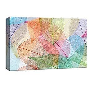 Canvas Wall Art for Living Room,Bedroom Home Artwork Paintings Leaf Ready to Hang - 12x18 inches