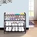 SONGMICS 100% Bamboo 4-Tier Rack 30 Inch Wide Entryway Shoe Shelf Storage Organizer Holds Up to 16 Pairs,Ideal for Hallway Bathroom Garden, Expresso Brown