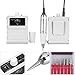 30000 RPM Nail File Drill Machine, Portable Rechargeable Grinding Polishing Buffer and Smooth Nails Device Tool Set (White)