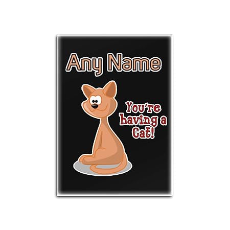 UNIGIFT Imán para Nevera con diseño de Gato, Personalizable ...