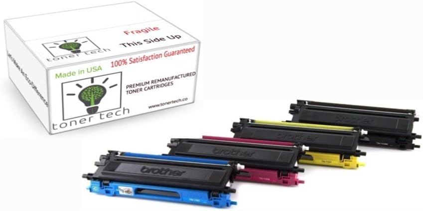 Toner Tech- High Yield Remanufactured OEM Toner Cartridge Set Replacement for Brother TN-115 Set (Complete Set)