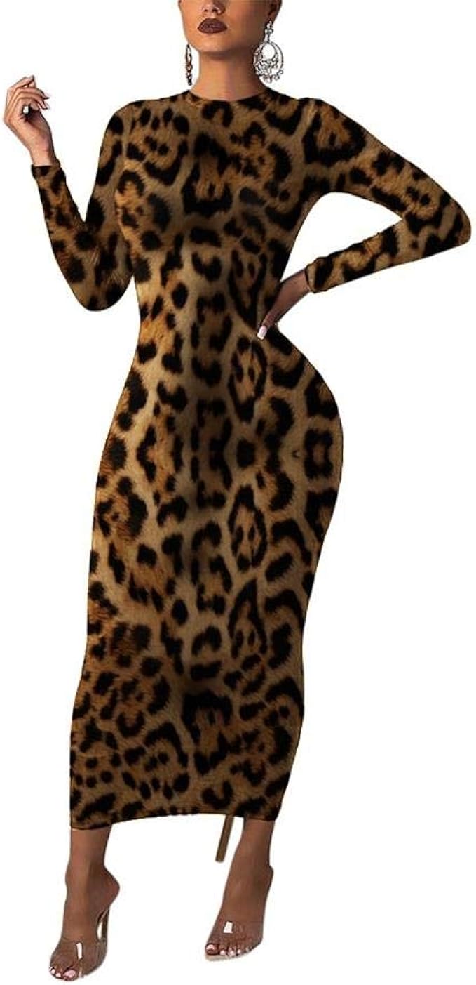 cheetah maxi dress
