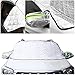 AUTSCA Car Windshield Snow Cover for SUV, Sun Shade Protector with Rearview Mirror Protector and Anti-Theft Edges (Large)