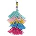 Mmrm Colorful Pompom Ball Tassel Pendant Handbag Ornaments Purse Charm Decor