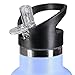 TOPOKO 25 Ounce Double Wall Stainless Steel Water Bottle Vacuum Insulation Bottle Leak Proof Bottle,BPA Free with Straw with Handle Flip Top Spout Lid-Sky Blue