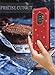 Galaxy S9 Plus Protective Case,Auker Heavy Duty Dual Layer Bling Glitter Shockproof [Hard PC+Soft Silicon] Military Grade Full Body Drop Protection Sparkly Case for Women Samsung S9 Plus (Red)