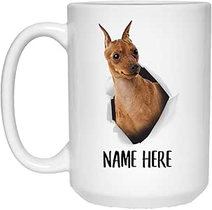 Amazon.com: Cute Miniature Pinscher Fawn Personalized Name ...