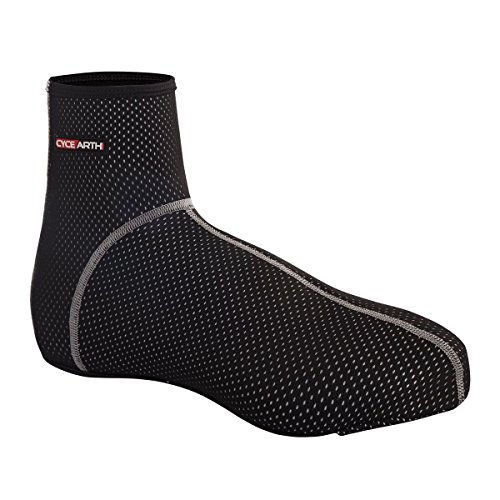 CYCEARTH Bike Shoes Covers MTB Cycling Overshoes Waterproof Windproof Warm Thermal Fleece Black