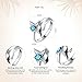 BAMOER New Arrival 925 Sterling Silver Christmas Gifts Jumping Dolphins Blue Love Engagement Ring for Women Gifts