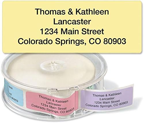 Pastel Rolled Address Labels with Dispenser by Colorful Images